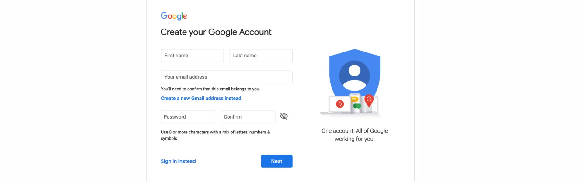 Creating a Google Account