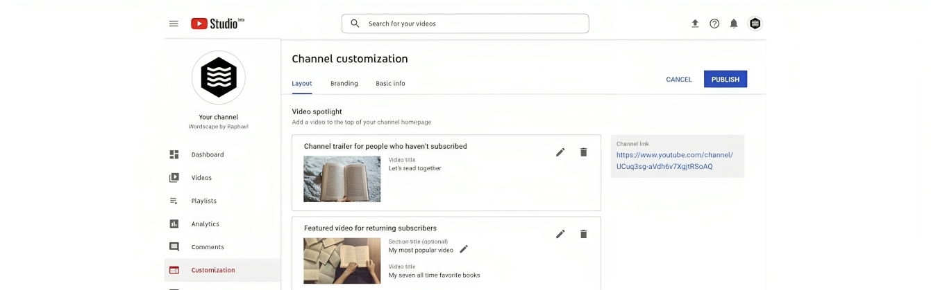 Customizing Your Channel